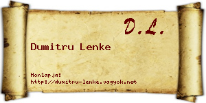 Dumitru Lenke névjegykártya